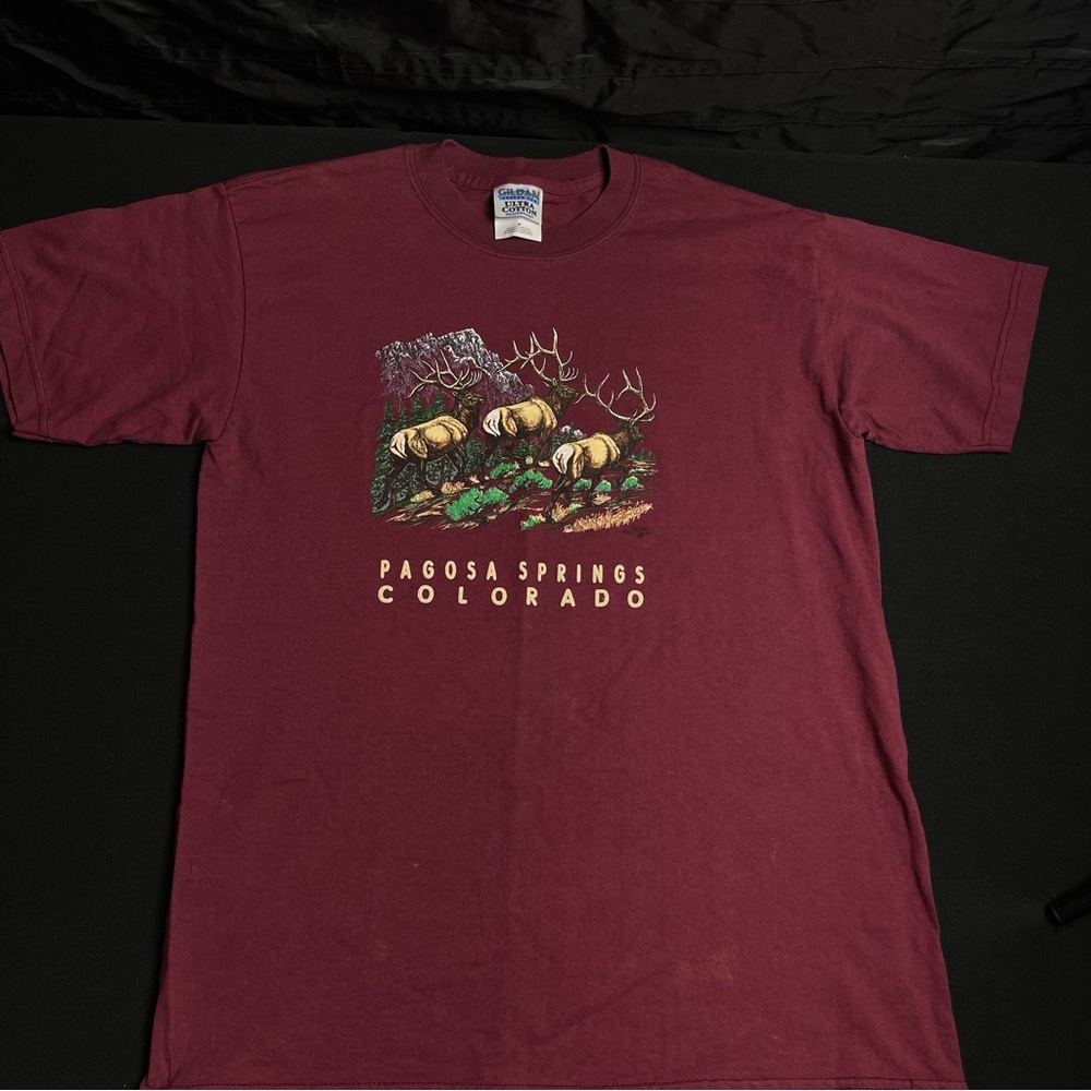 Gildan Burgundy Colorado Graphic Tee
